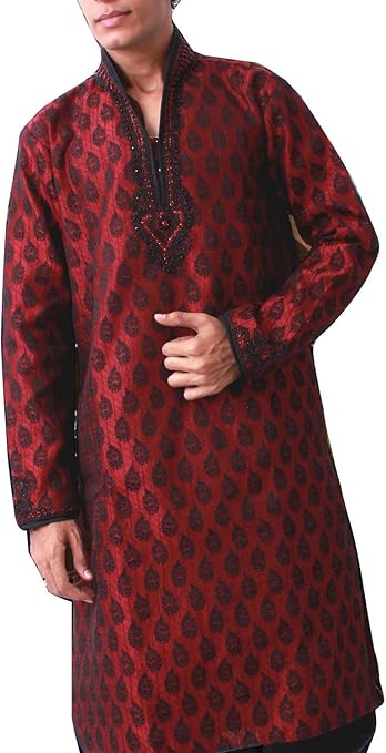 【新品】インドクルタ&ドティセット シルクインド上下セット結婚式 民族衣装 正装 インドの民族衣装-クルタ・パジャマ 通販 店- TIRAKITA.COM